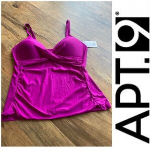 New Kohl’s Apt. 9 Pink Purple Tankini Top XL